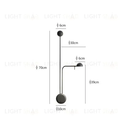 Дизайнерский настенный светильник (Бра) PIN W683