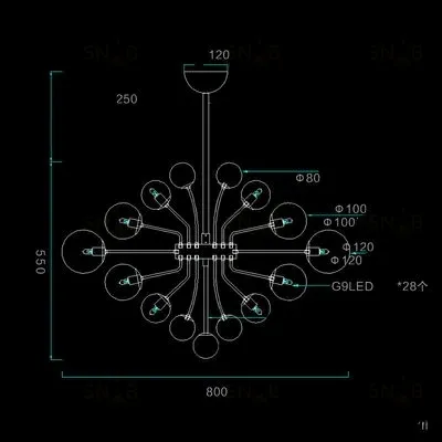 Дизайнерская люстра VALENCE L980