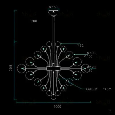 Дизайнерская люстра VALENCE L980