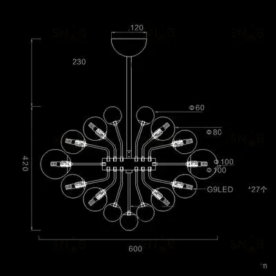 Дизайнерская люстра VALENCE L980