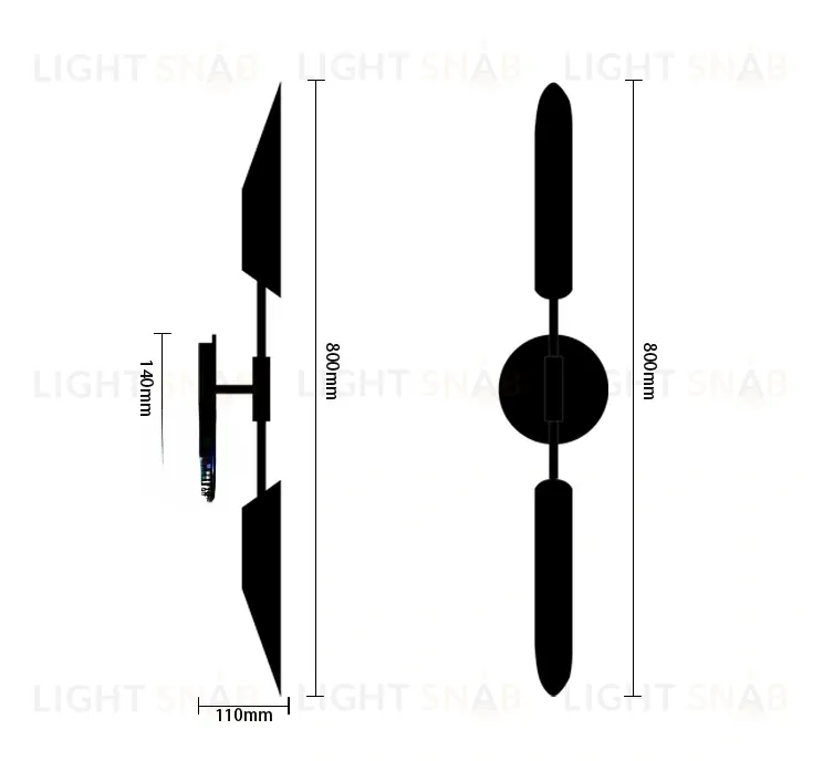 Дизайнерский настенный светильник (Бра) GRANADA W1299