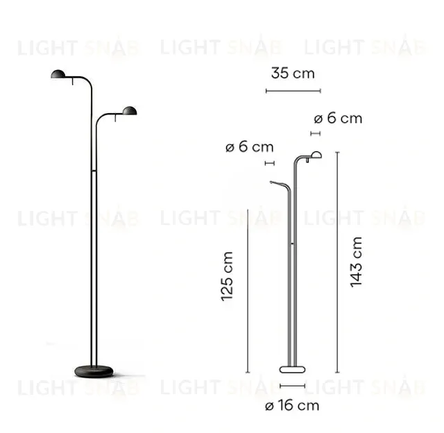 Дизайнерский торшер PIN T1487