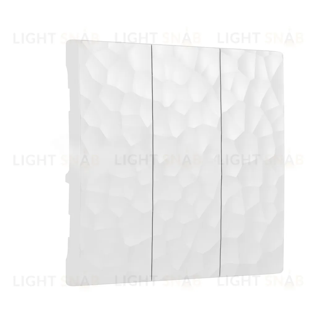 Выключатель трехклавишный Werkel Hammer 10A/250В белый a051131+Клавиша Werkel для трехклавишного выключателя белый hammer a051131 + a052035