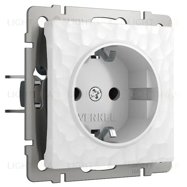 Розетка с заземлением Werkel Hammer 16A/250В, винтовой зажим, белый a052018 a052018