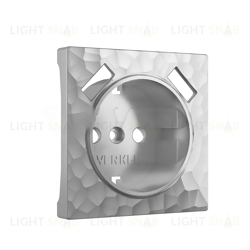 Розетка с заземлением шторками и USBх2 Werkel Hammer 16A/250В, винтовой зажим, серебряный a051141+Накладка Werkel для розетки USB серебряный hammer a051141 + a052147