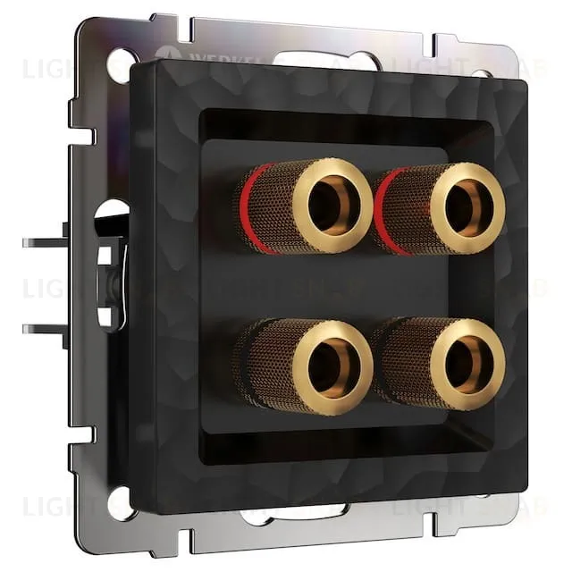 Акустическая розетка Werkel Hammer х4 черный a052041 a052041
