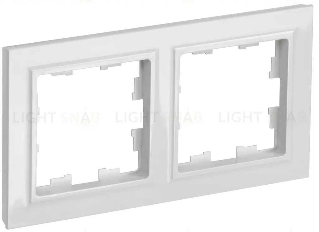 Рамка двойная IEK Brite белый BR-M22-K01 BR-M22-K01