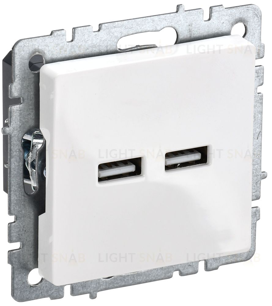 Розетка USB двойная A+A 5В 3,1А IEK Brite белый BR-U21-D31-K01 BR-U21-D31-K01