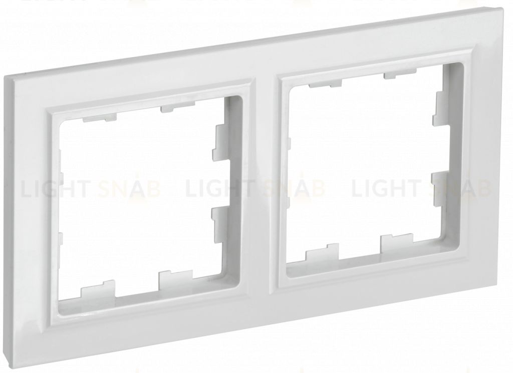 Рамка двойная IEK Brite белый BR-M22-K01-PRO BR-M22-K01-PRO