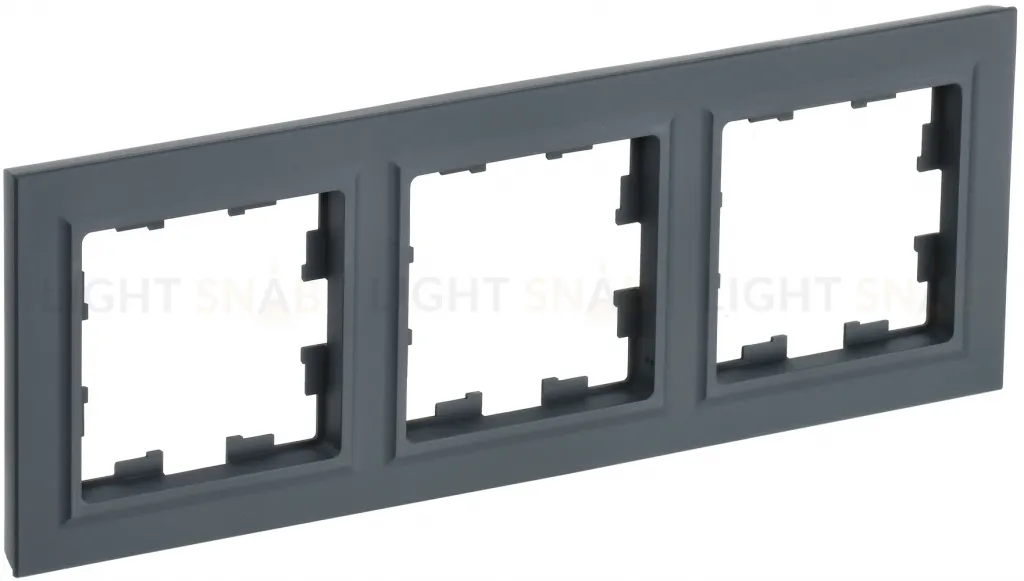 Рамка тройная IEK Brite графит BR-M32-K53 BR-M32-K53
