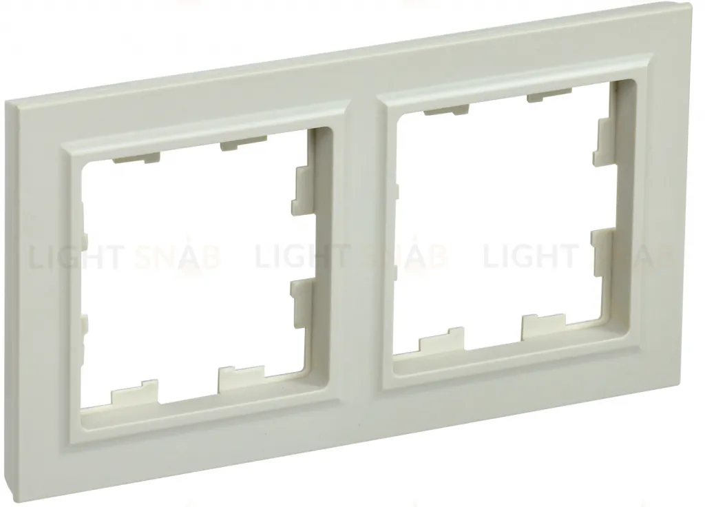 Рамка двойная IEK Brite бежевый BR-M22-K10 BR-M22-K10