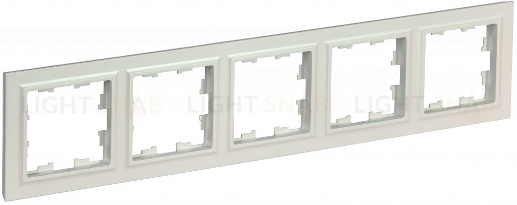 Рамка пятерная IEK Brite жемчужный BR-M52-K36 BR-M52-K36