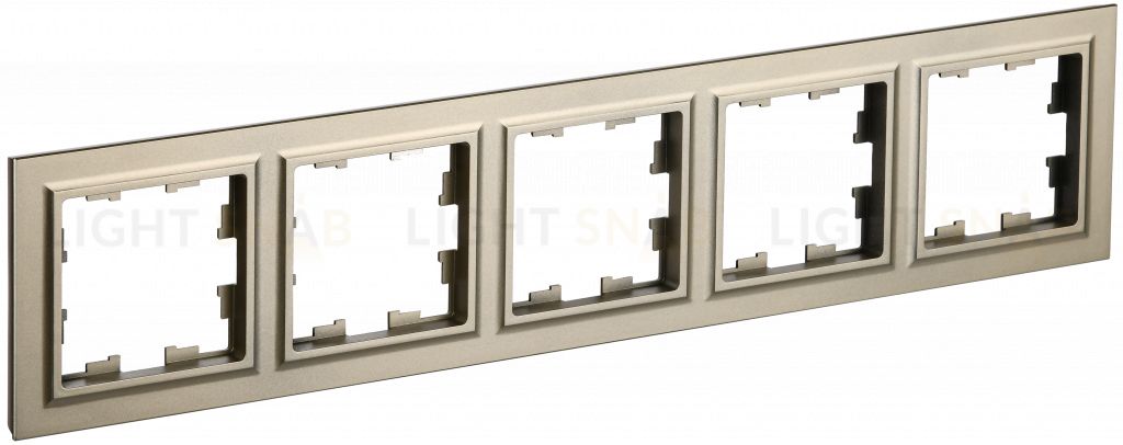 Рамка пятерная IEK Brite шампань BR-M52-K37 BR-M52-K37