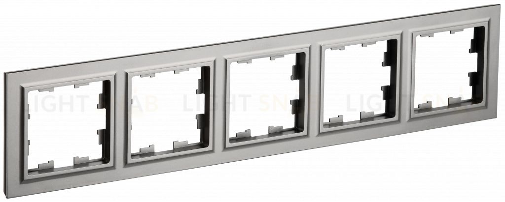 Рамка пятерная IEK Brite сталь BR-M52-K46 BR-M52-K46