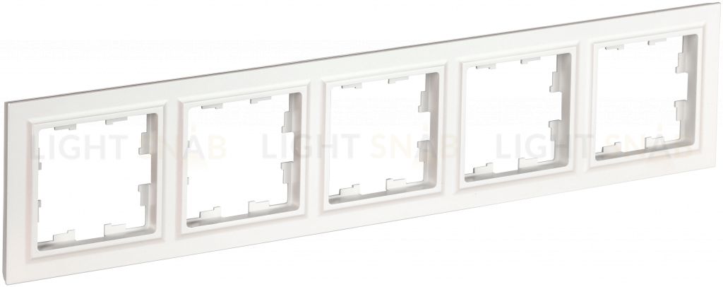 Рамка пятерная IEK Brite белый BR-M52-K01 BR-M52-K01