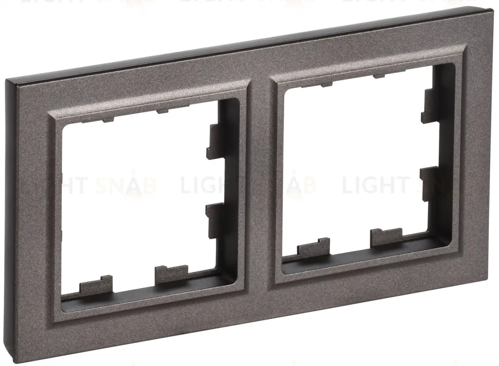 Рамка двойная IEK Brite темная бронза BR-M22-K45 BR-M22-K45
