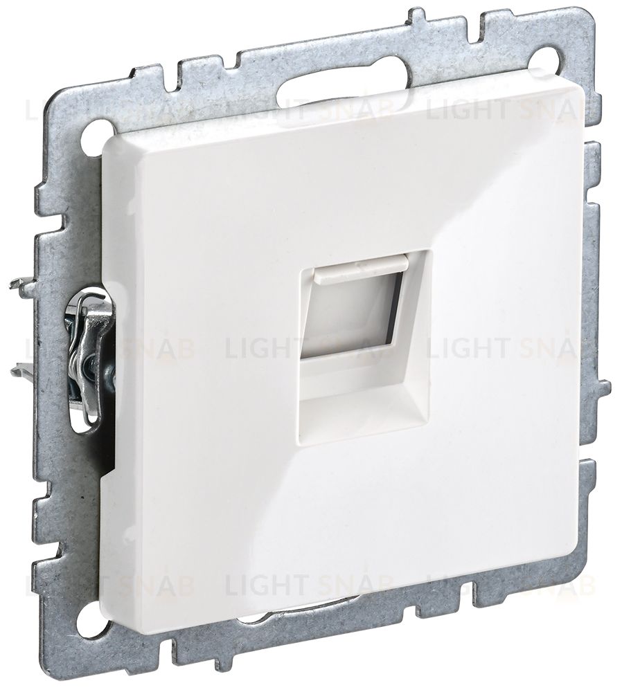 Розетка интернет одинарная RJ45 RJ45 кат.5E IEK Brite белый BR-K10-1-K01-PRO BR-K10-1-K01-PRO