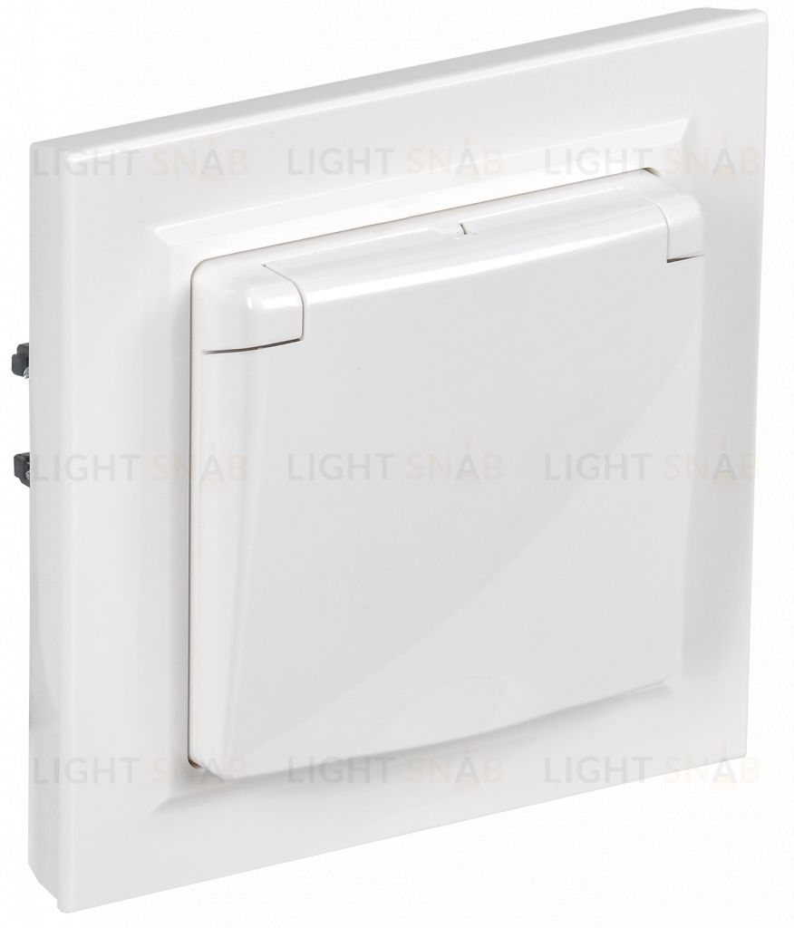 Розетка с заземлением с защитными шторками и крышкой в сборе 16А IP44 IEK Brite белый BR-R16-16-44-K01-F-PRO BR-R16-16-44-K01-F-PRO