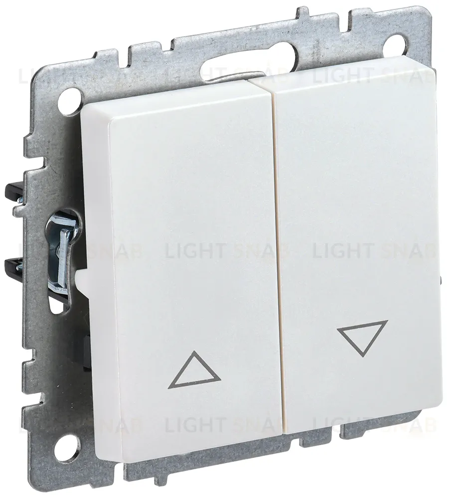 Выключатель двухклавишный самовозвратный управления жалюзи IEK Brite, жемчужный BR-V15-0-10-K36 BR-V15-0-10-K36