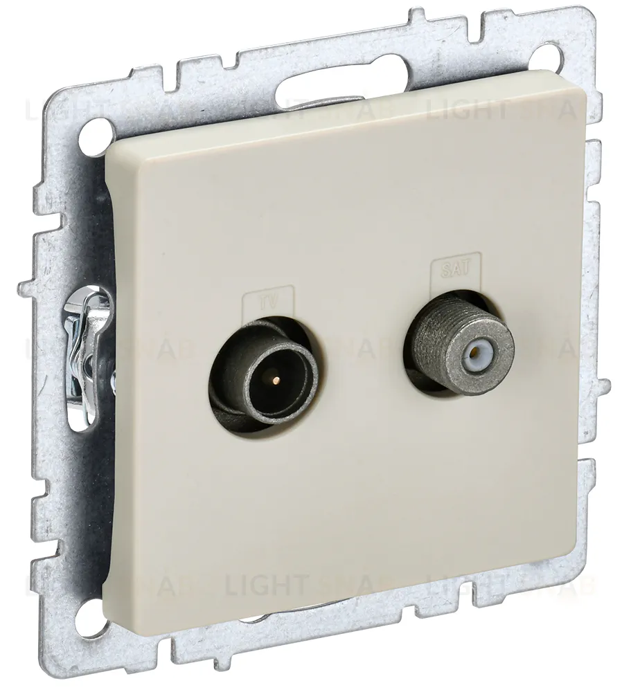 Розетка TV-SAT оконечная IEK Brite, бежевый BR-AF20-O-K10 BR-AF20-O-K10