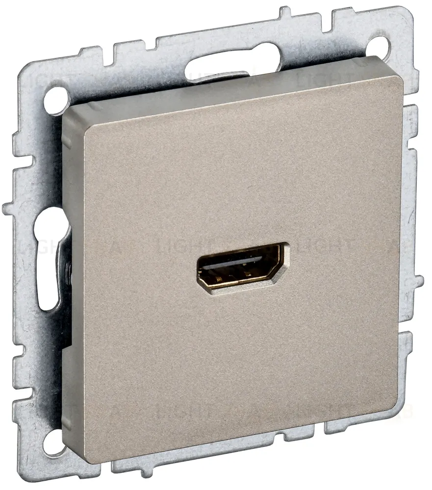 HDMI розетка одинарная тип А IEK Brite, шампань BR-H10-K37 BR-H10-K37