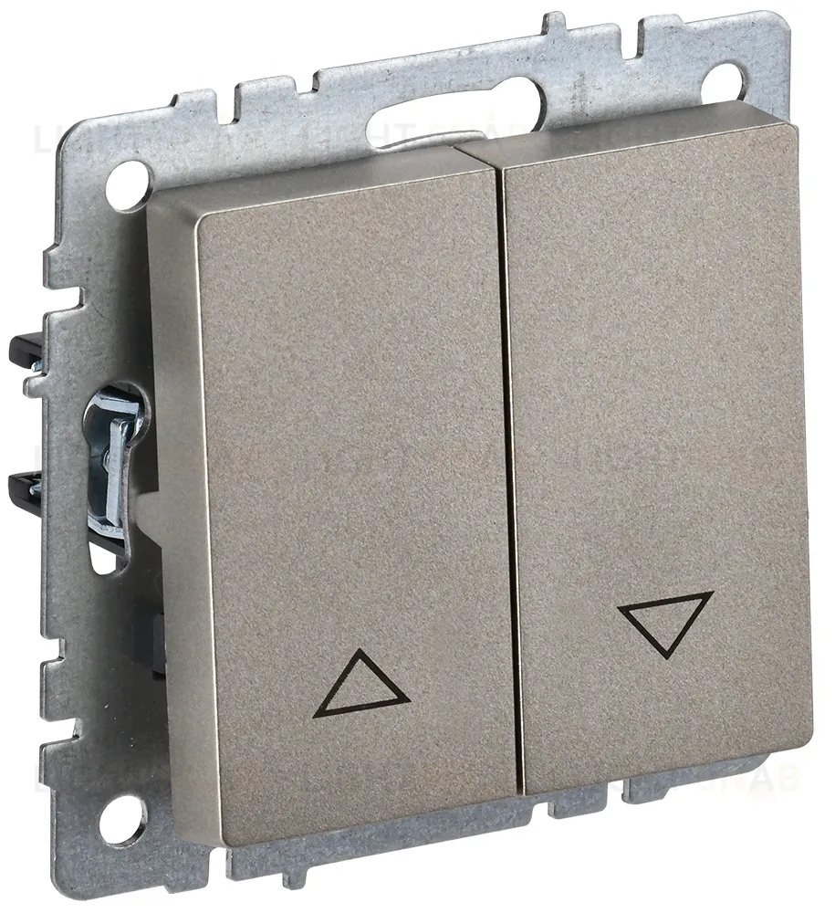 Выключатель двухклавишный самовозвратный управления жалюзи IEK Brite, шампань BR-V15-0-10-K37 BR-V15-0-10-K37