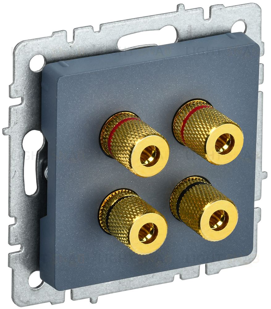 Акустическая розетка IEK Brite, маренго BR-S40-K35 BR-S40-K35