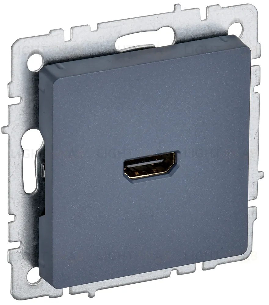 HDMI розетка одинарная тип А IEK Brite, маренго BR-H10-K35 BR-H10-K35