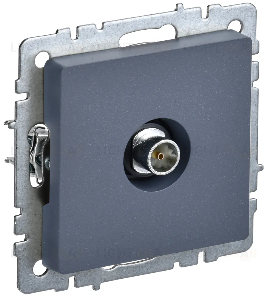 Розетка TV оконечная IEK Brite, маренго BR-A10-O-K35 BR-A10-O-K35