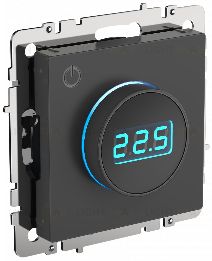 Термостат электронный с датчиком 2,4 м для теплых полов 16А, 3500Вт IEK Brite графит BR-RT11-K53 BR-RT11-K53