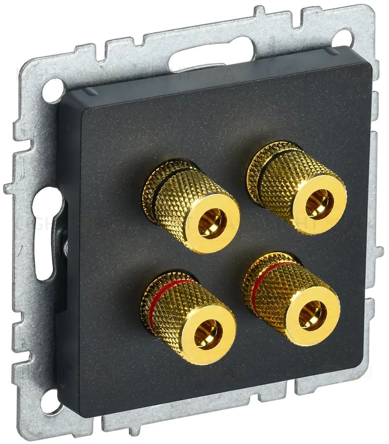 Акустическая розетка IEK Brite, черный BR-S40-K02 BR-S40-K02
