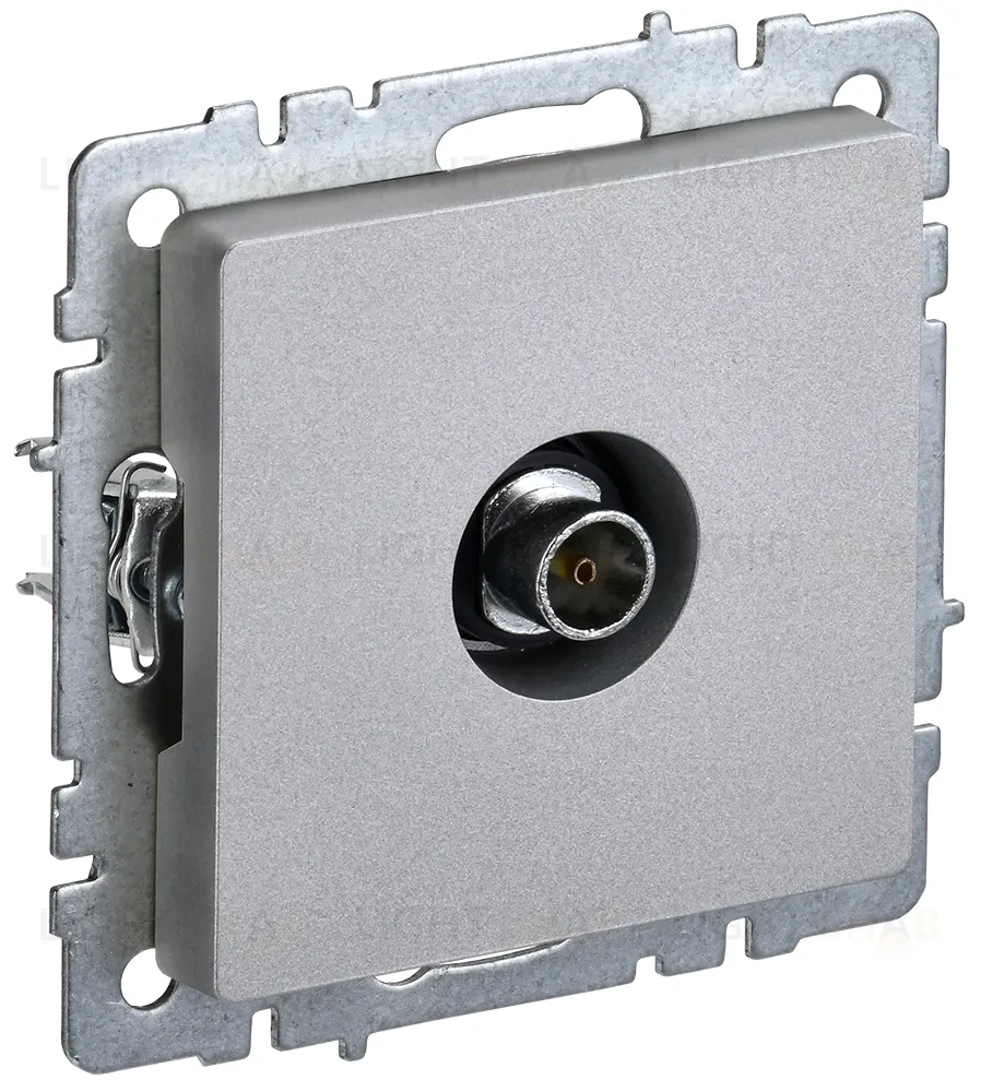 Розетка TV оконечная IEK Brite, алюминий BR-A10-O-K47 BR-A10-O-K47