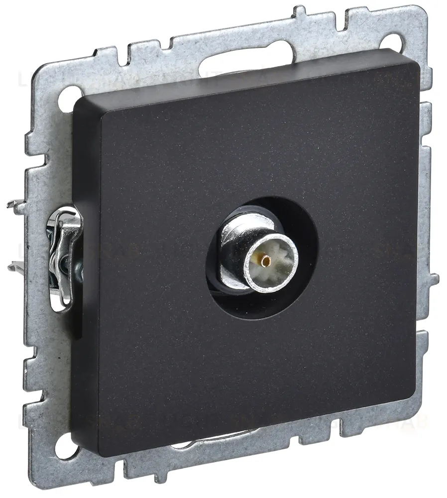 Розетка TV оконечная IEK Brite, черный BR-A10-O-K02 BR-A10-O-K02