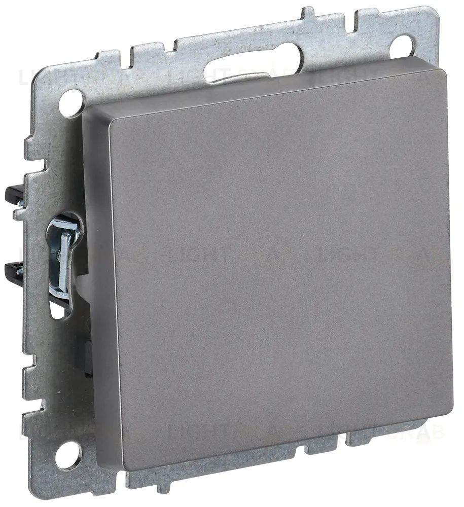 Выключатель одноклавишный IEK Brite, 10A/250В, сталь BR-V10-0-10-K46 BR-V10-0-10-K46
