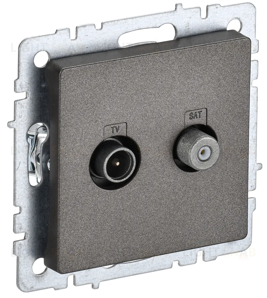 Розетка TV-SAT оконечная IEK Brite, темная бронза BR-AF20-O-K45 BR-AF20-O-K45