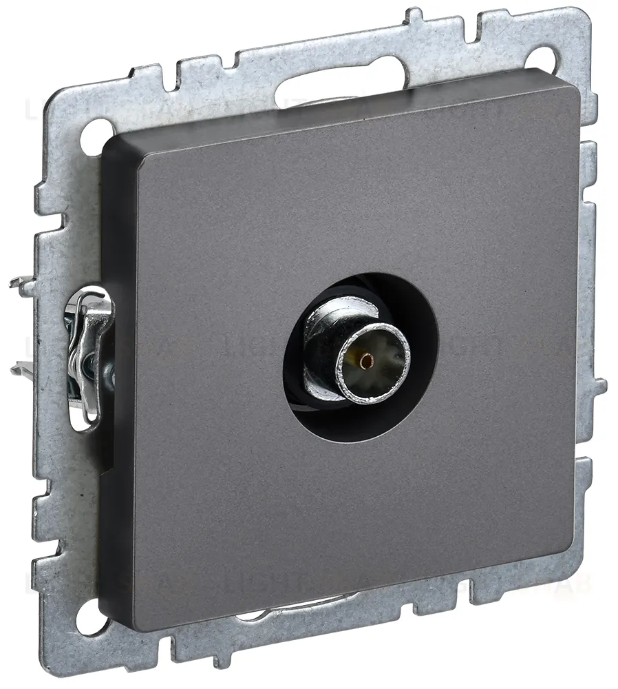 Розетка TV оконечная IEK Brite, сталь BR-A10-O-K46 BR-A10-O-K46