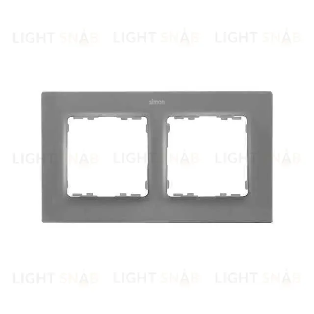Рамка двойная Simon 82 Concept титан матовый 8200627-092 8200627-092