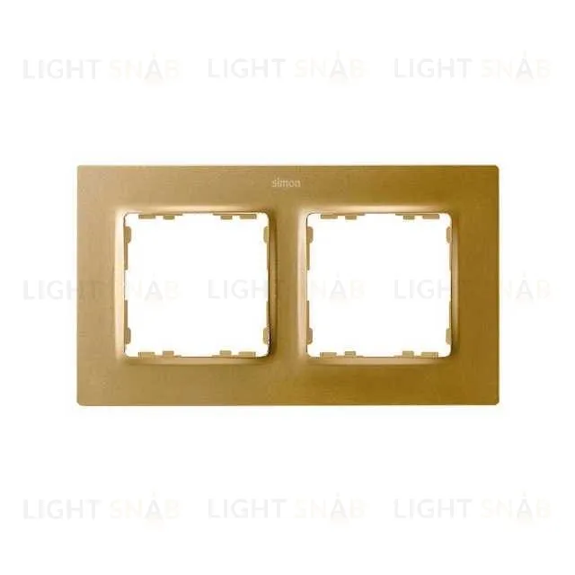 Рамка двойная Simon 82 Concept золото матовое 8200627-095 8200627-095