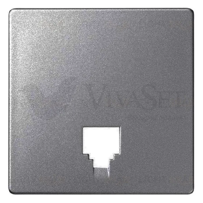 Розетка телефонная одинарная RJ11 Simon 82 Concept, титан матовый 75480-30+8200062-096 75480-30 + 8200062-096