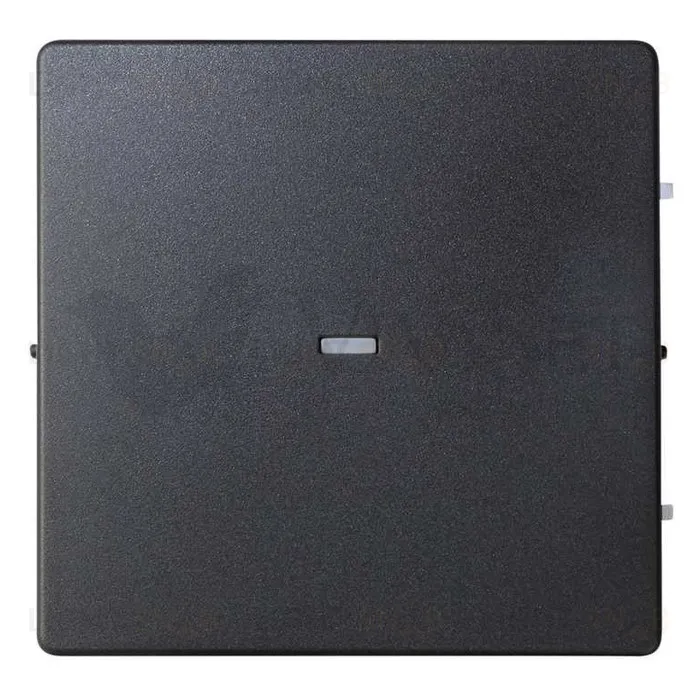 Одноклавишный выключатель кнопочный с подсветкой 10А/250В Simon 82 Concept, черный матовый 75160-39+8200111-098 75160-39 + 8200111-098