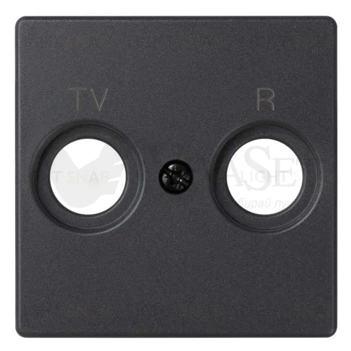 Телевизионная розетка R-TV единственная Simon 82 Concept, черный матовый 75486-39+8200053-098 75486-39 + 8200053-098