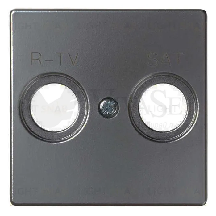 Телевизионная розетка R-TV + SAT проходная Simon 82 Concept, титан матовый 75467-69+8200097-096 75467-69 + 8200097-096