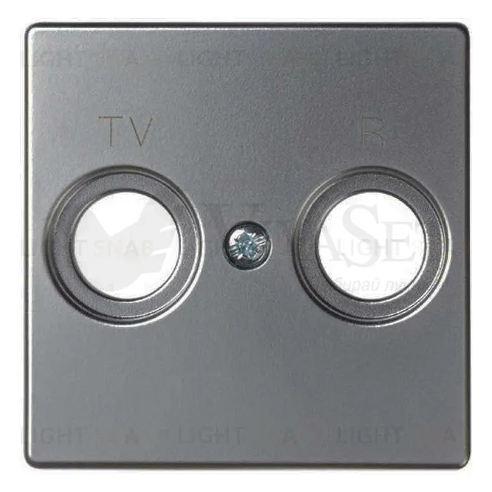 Телевизионная розетка R-TV проходная Simon 82 Concept, титан матовый 75487-39+8200053-096 75487-39 + 8200053-096