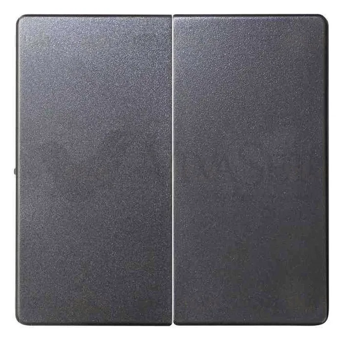 Двухклавишный проходной выключатель (из 2-х мест) 10А/250В Simon 82 Concept, титан матовый 75397-39+8200026-096 75397-39 + 8200026-096