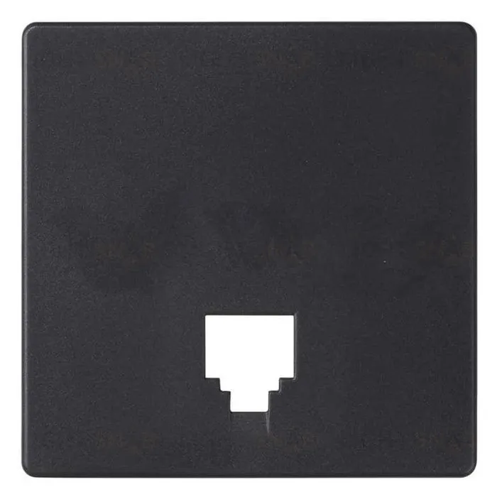 Розетка телефонная одинарная RJ11 Simon 82 Concept, черный матовый 75480-30+8200062-098 75480-30 + 8200062-098