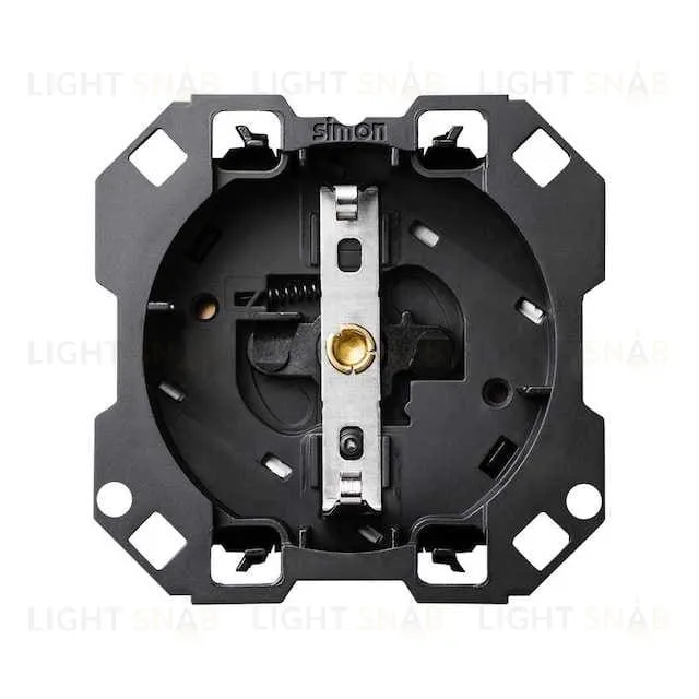 Розетка с заземлением со шторками и крышкой Simon 100 16А/250В безвинтовой зажим, белый глянец 10000432-039+10000042-130 10000432-039 + 10000042-130