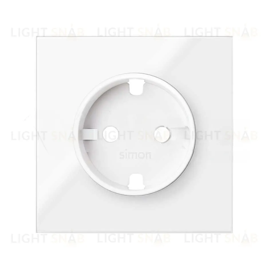 Розетка с заземлением со шторками Simon 100 16А/250В безвинтовой зажим, белый глянец 10000432-039+10000041-130 10000432-039 + 10000041-130