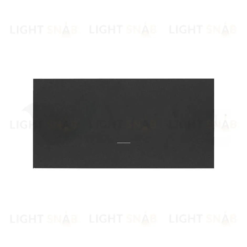 Выключатель одноклавишный проходной нажимной Simon 100 16А/250В, черный матовый 10000211-039+10000010-238 10000211-039 + 10000010-238