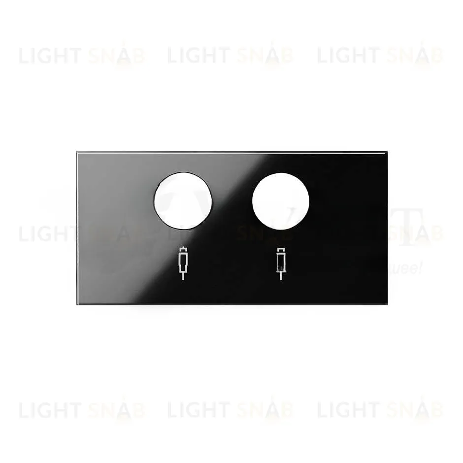 Розетка R-TV+SAT оконечная Simon 100, черный глянец 10000468-039+10000053-138 10000468-039 + 10000053-138