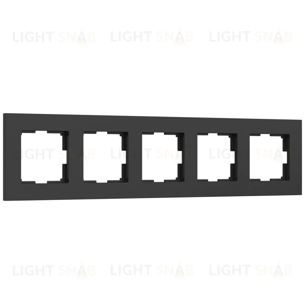 Рамка пятерная Werkel Slab черный матовый a067785 a067785